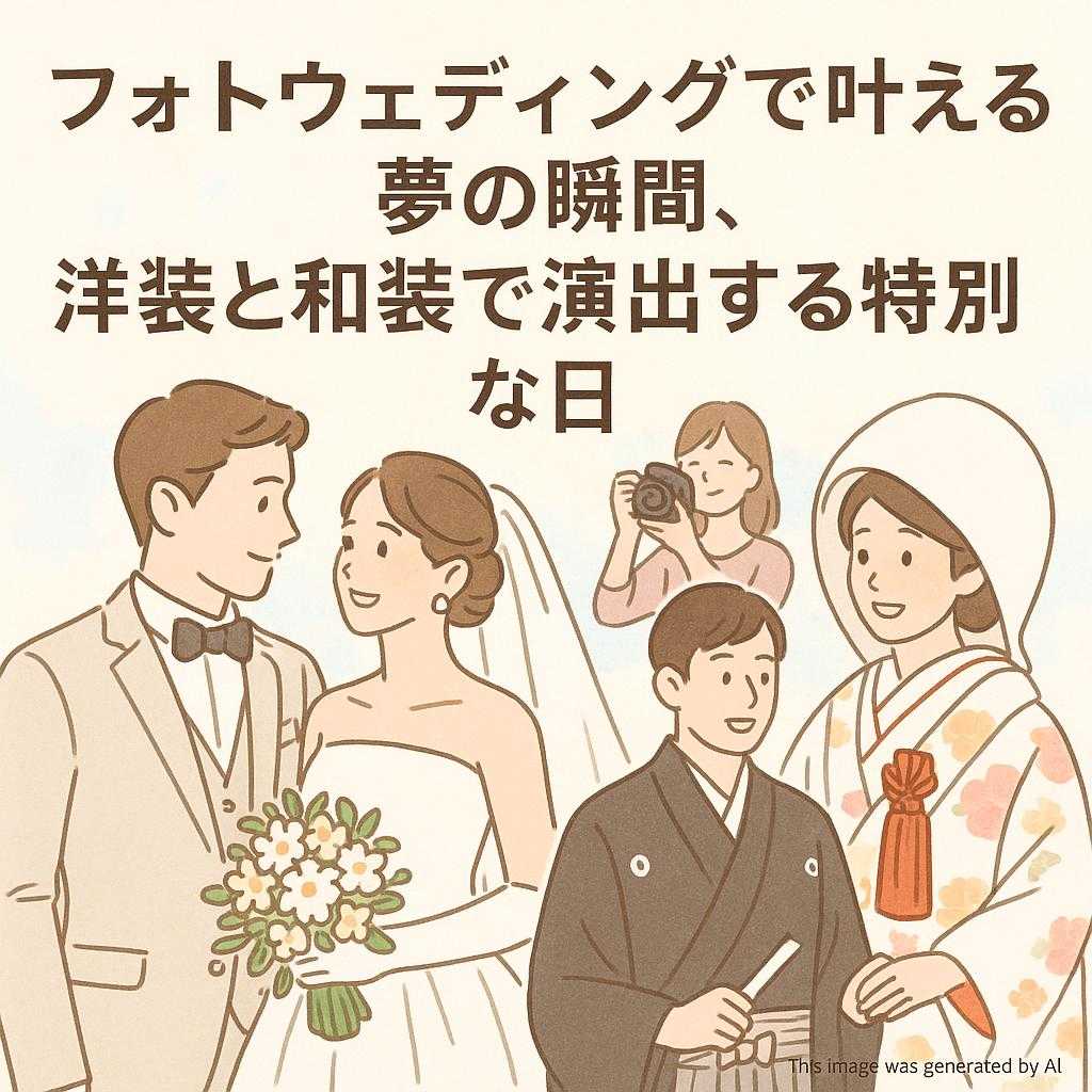 フォトウェディングで叶える夢の瞬間、洋装と和装で演出する特別な日