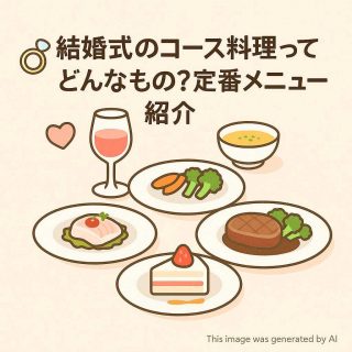 結婚式のコース料理ってどんなもの？定番メニュー紹介