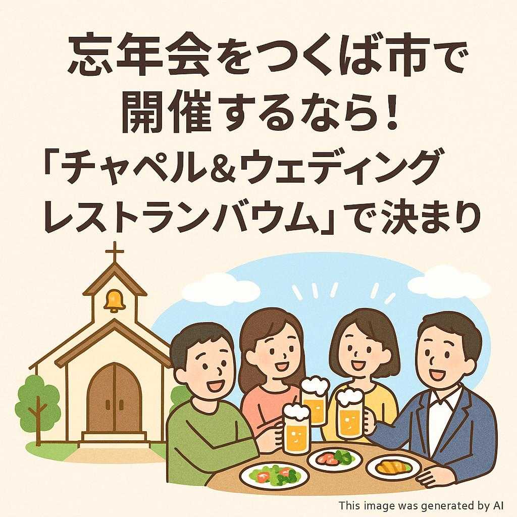 忘年会をつくば市で開催するなら！「チャペル&ウェディングレストランバウム」で決まり
