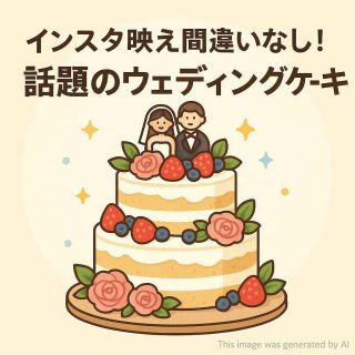 インスタ映え間違いなし！話題のウェディングケーキ