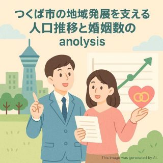 つくば市の地域発展を支える・人口推移と婚姻数の分析