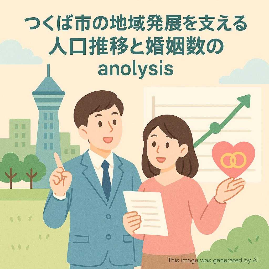 つくば市の地域発展を支える・人口推移と婚姻数の分析