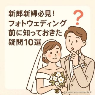新郎新婦必見！フォトウェディング前に知っておきたい疑問10選