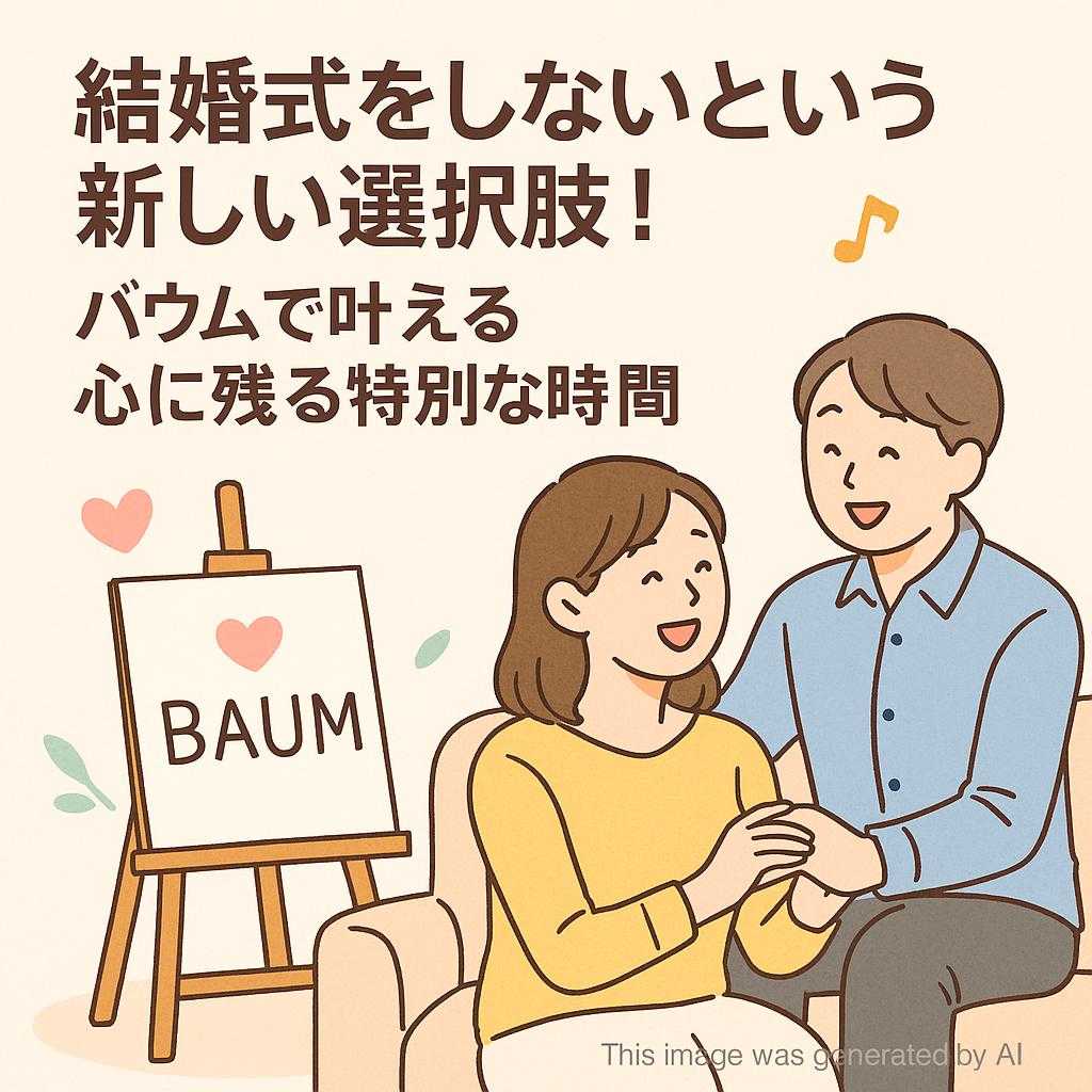 結婚式をしないという新しい選択肢！バウムで叶える心に残る特別な時間