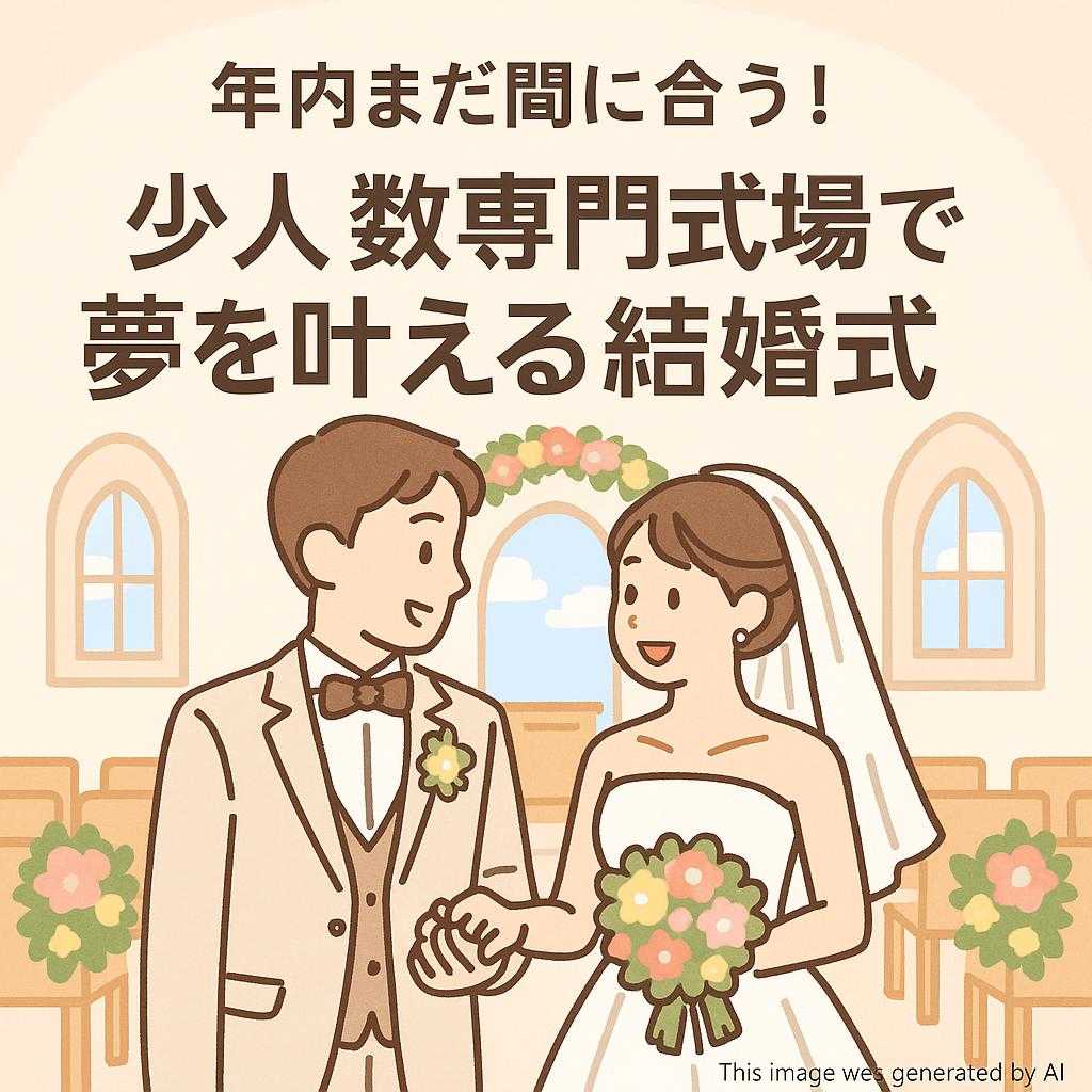 年内まだ間に合う！少人数専門式場で夢を叶える結婚式