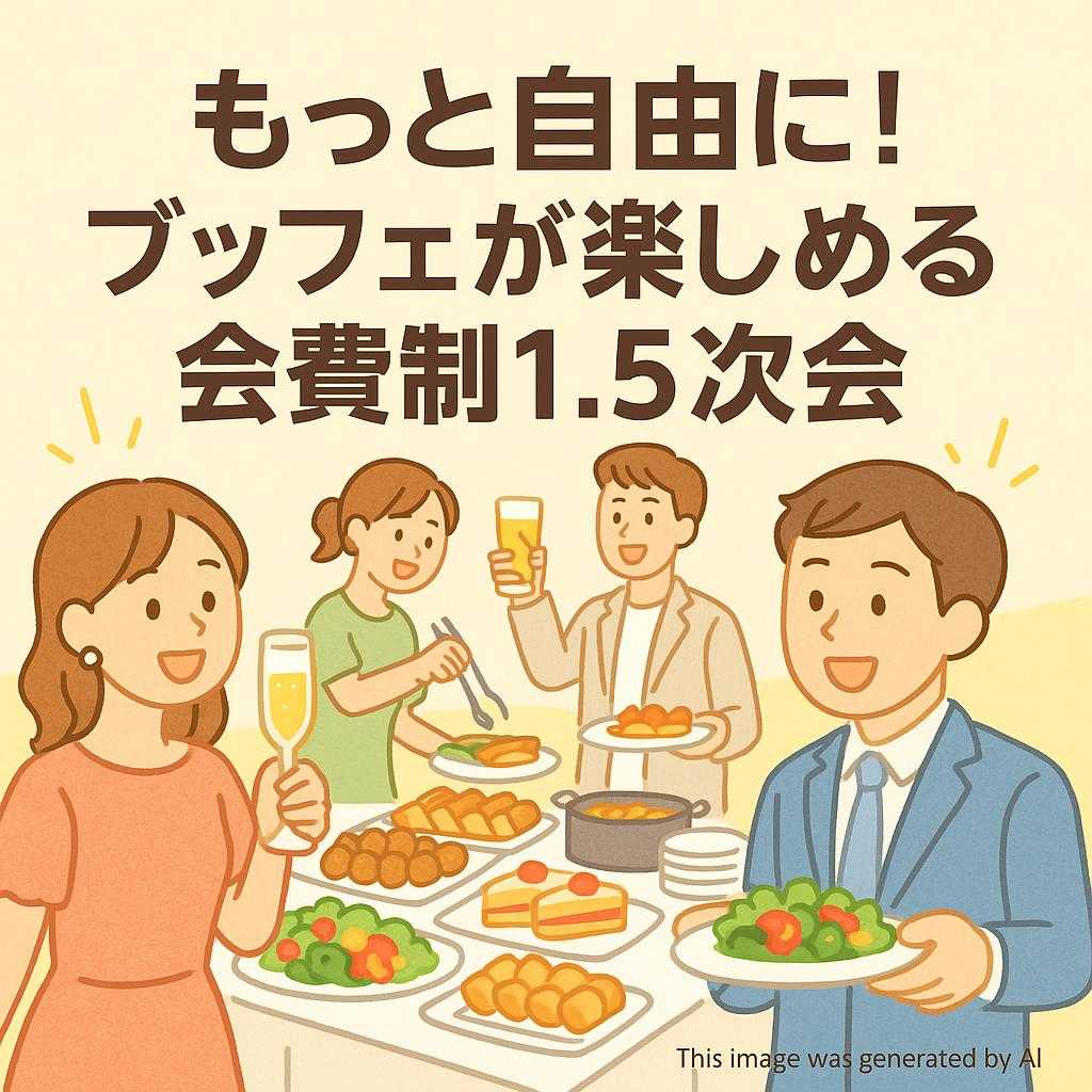 もっと自由に！ブッフェが楽しめる会費制1.5次会