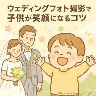 ウェディングフォト撮影で子供が笑顔になるコツ