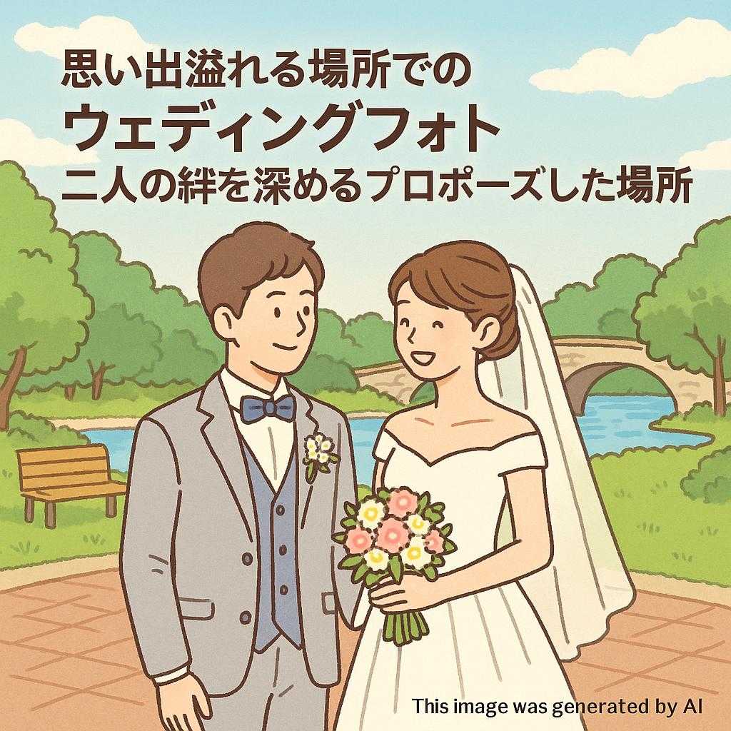 思い出溢れる場所でのウェディングフォト―二人の絆を深めるプロポーズした場所