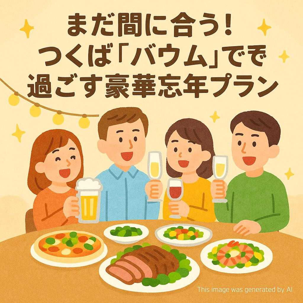 まだ間に合う！つくば「バウム」で過ごす豪華忘年会プラン