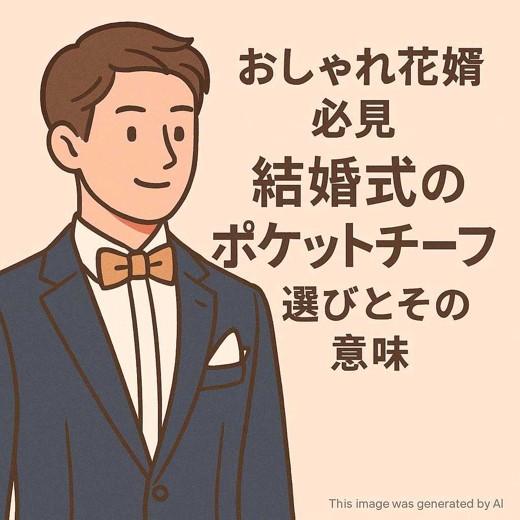 おしゃれ花婿必見 結婚式のポケットチーフ選びとその意味