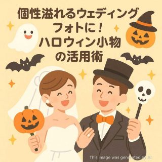 個性溢れるウェディングフォトに！ハロウィン小物の活用術