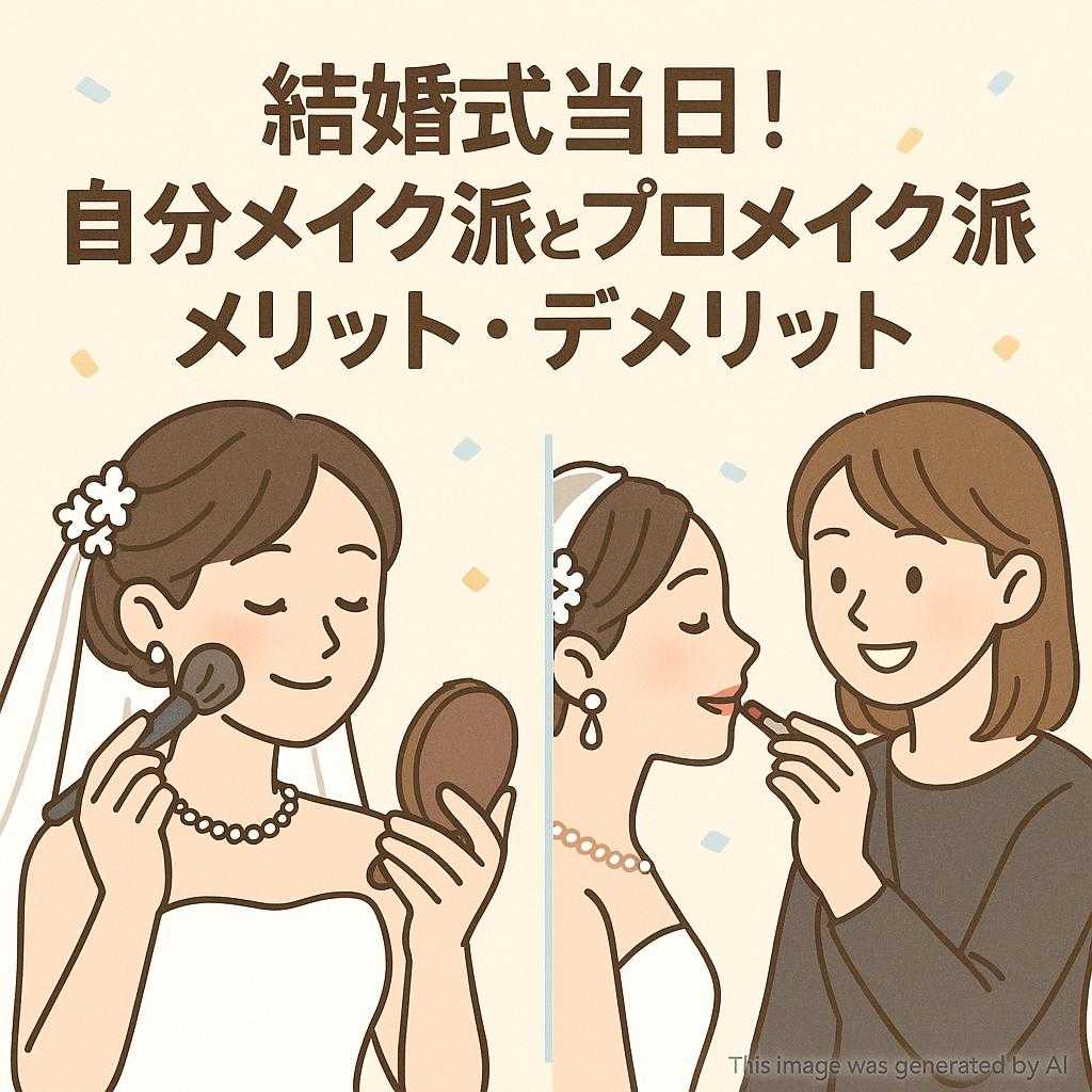 結婚式当日！ 自分メイク派とプロメイク派のメリット・デメリット