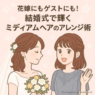花嫁にもゲストにも！結婚式で輝くミディアムヘアのアレンジ術