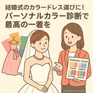 結婚式のカラードレス選びに！パーソナルカラー診断で最高の一着を