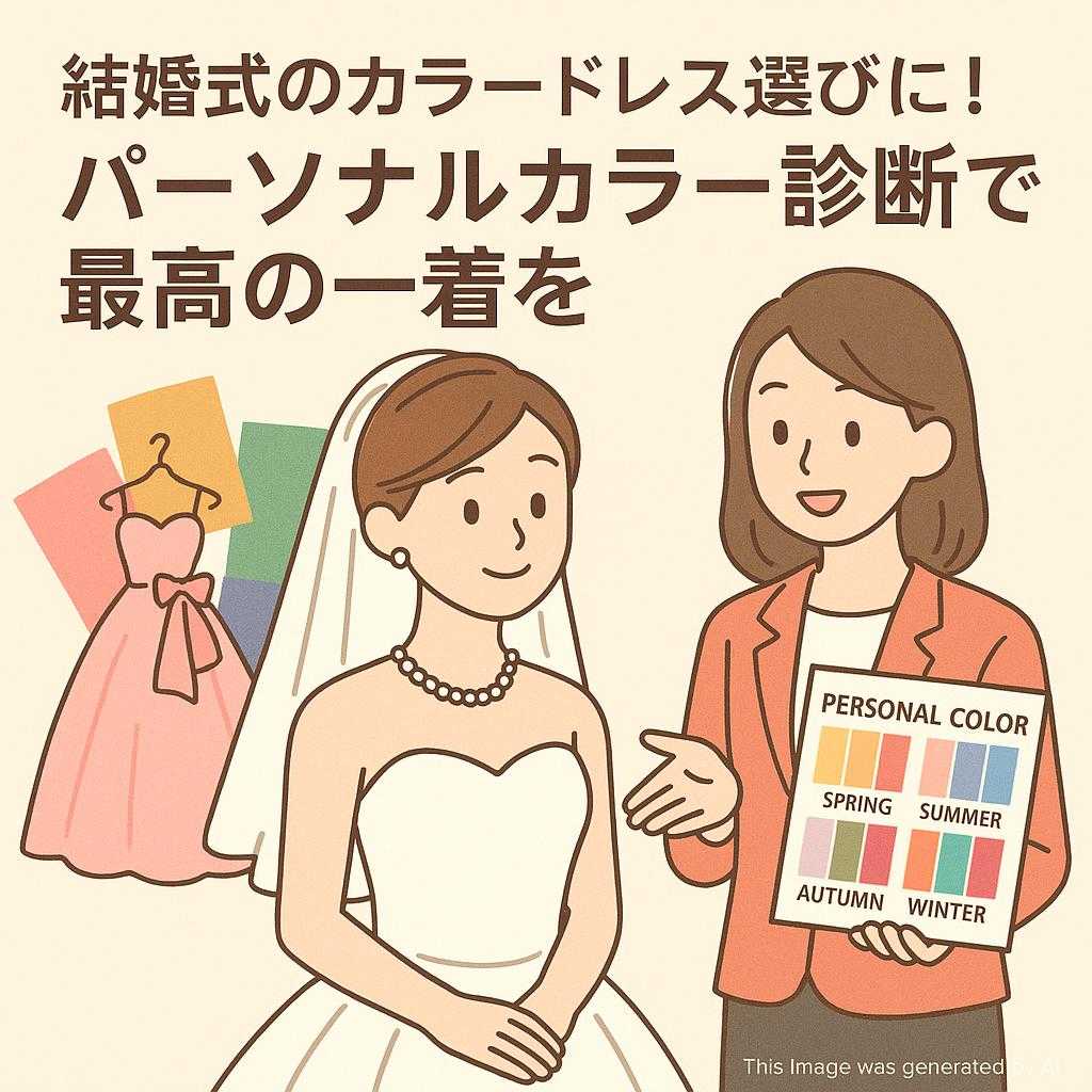 結婚式のカラードレス選びに!パーソナルカラー診断で最高の一着を