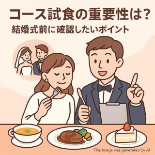 コース試食の重要性とは？結婚式前に確認したいポイント