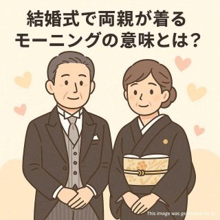 結婚式で両親が着るモーニングの意味とは？