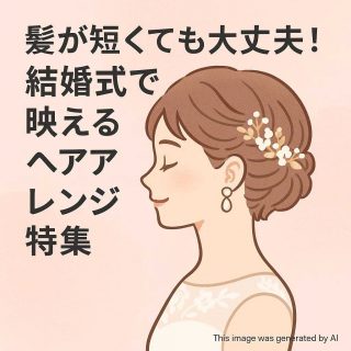 髪が短くても大丈夫！結婚式で映えるヘアアレンジ特集