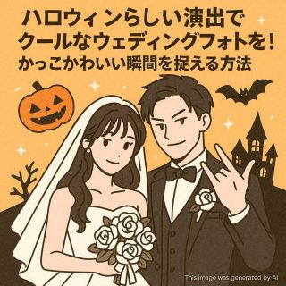 ハロウィンらしい演出でクールなウェディングフォトを！かっこかわいい瞬間を捉える方法