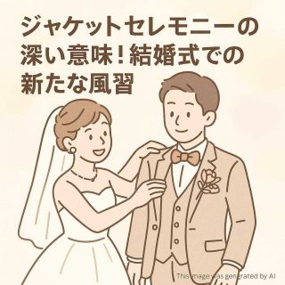 ジャケットセレモニーの深い意味！結婚式での新たな風習