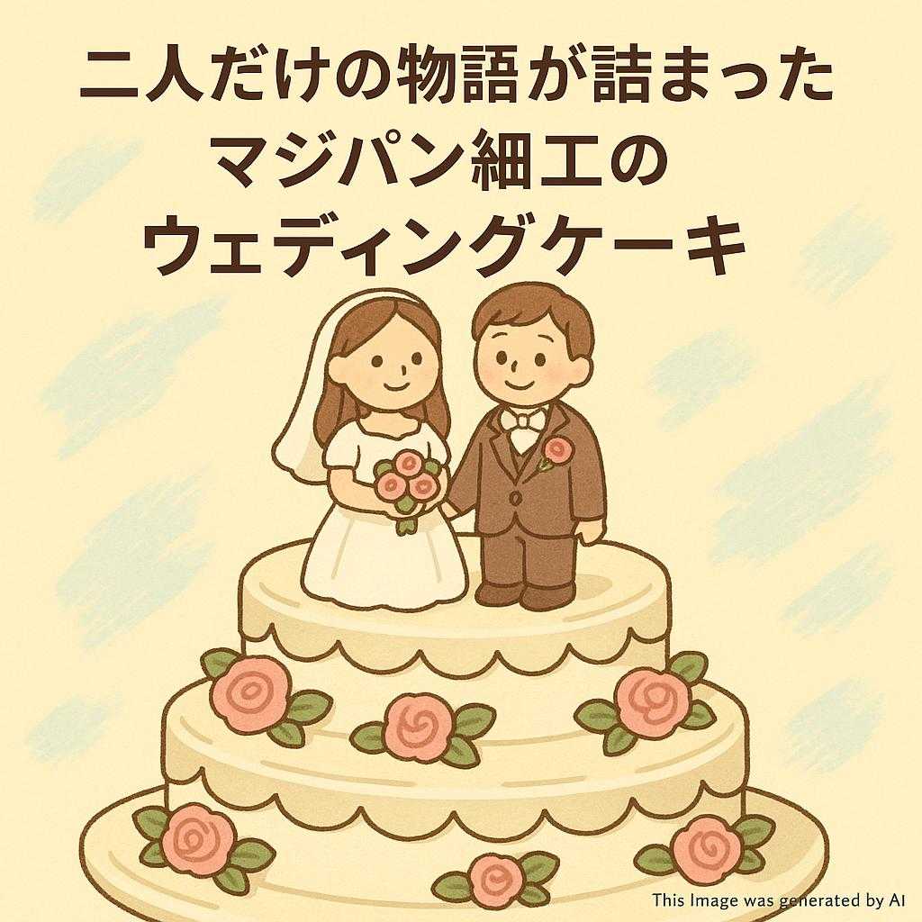 二人だけの物語が詰まったマジパン細工のウェディングケーキ