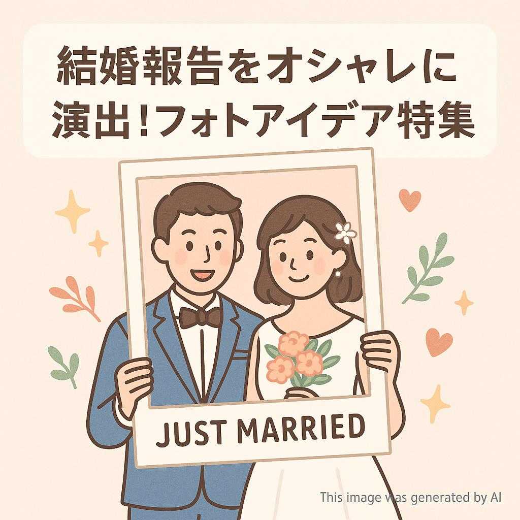 結婚報告をオシャレに演出！フォトアイデア特集