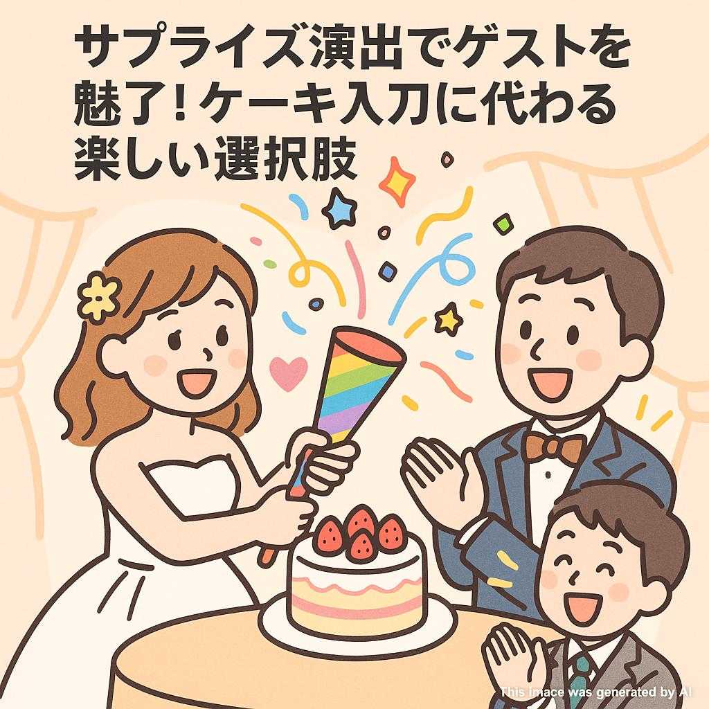 サプライズ演出でゲストを魅了！ケーキ入刀に代わる楽しい選択肢