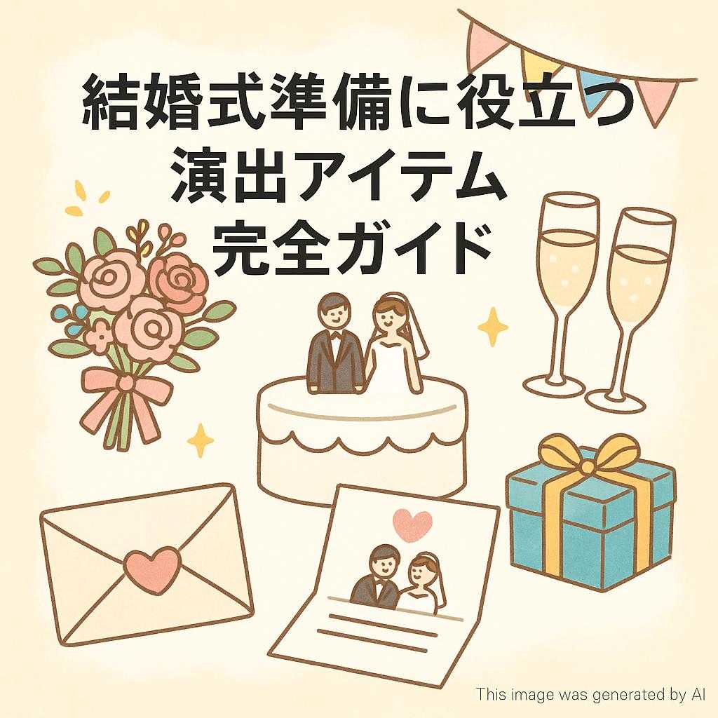 結婚式準備に役立つ演出アイテム完全ガイド