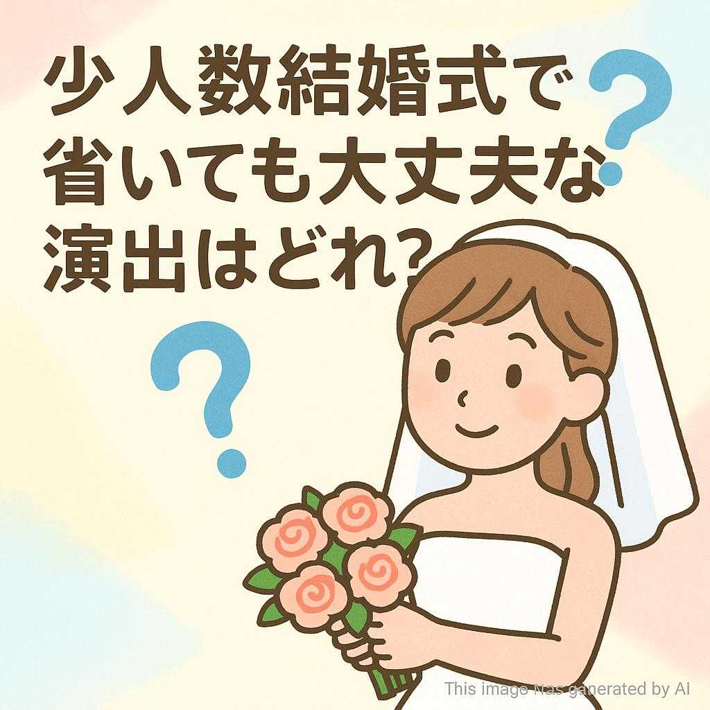 少人数結婚式で省いても大丈夫な演出はどれ？
