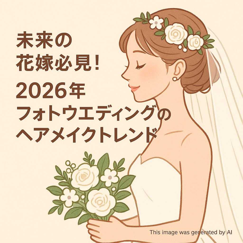 未来の花嫁必見!2026年フォトウエディングのヘアメイクトレンド
