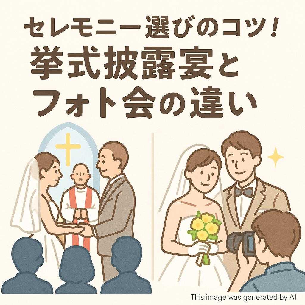 セレモニー選びのコツ！挙式披露宴とフォト会の違い