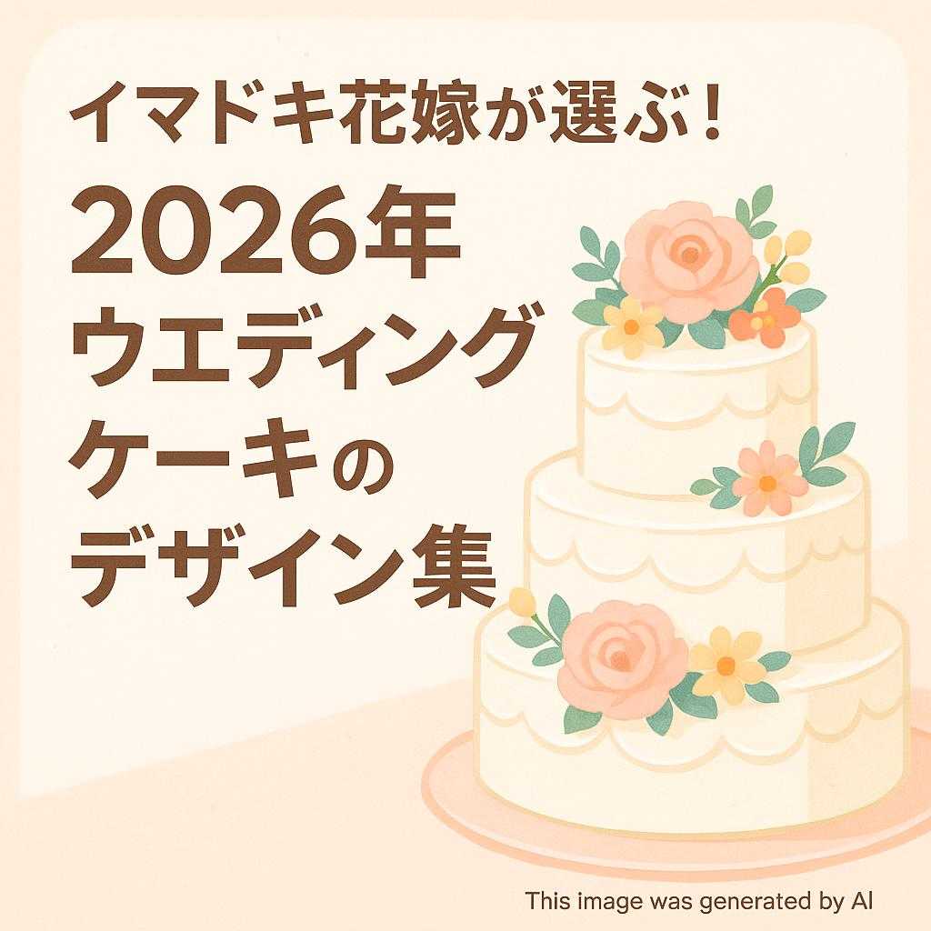 イマドキ花嫁が選ぶ！2026年ウエディングケーキのデザイン集