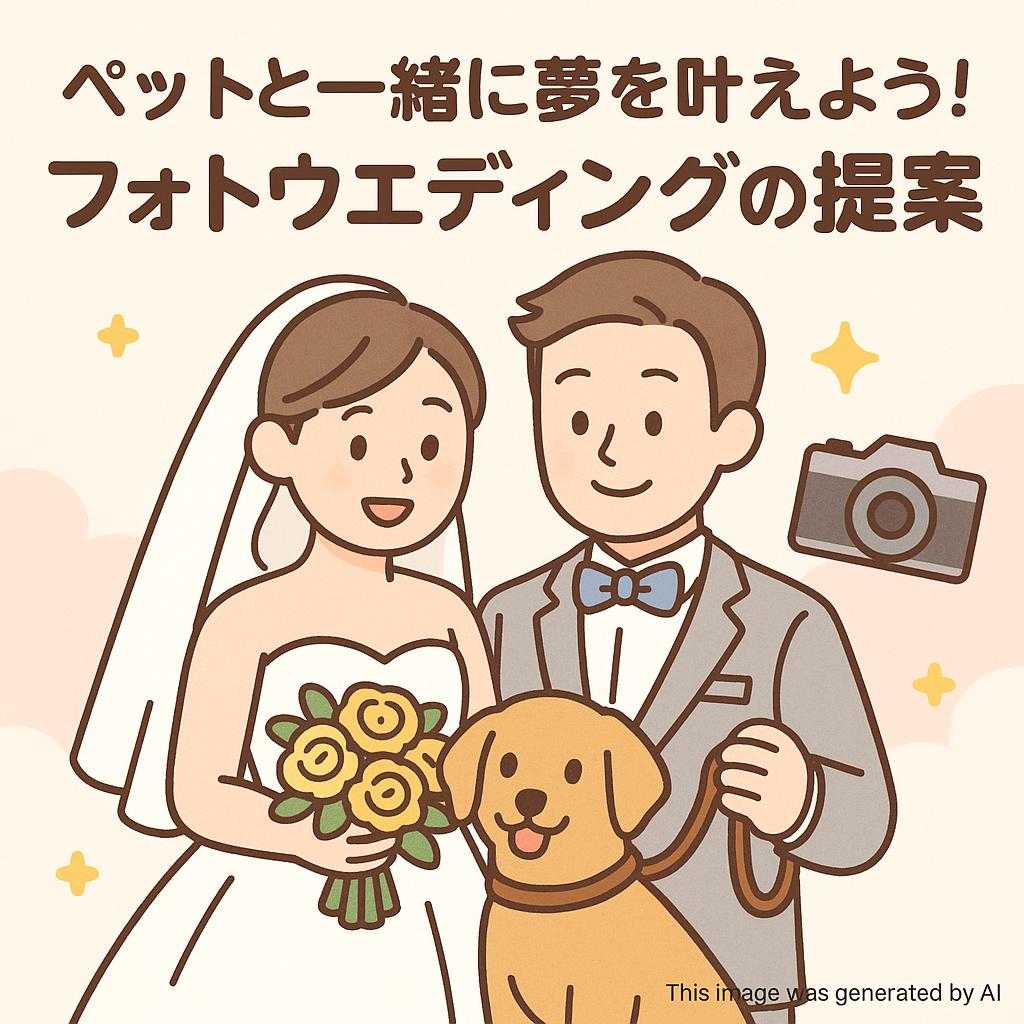 ペットと一緒に夢を叶えよう！フォトウエディングの提案