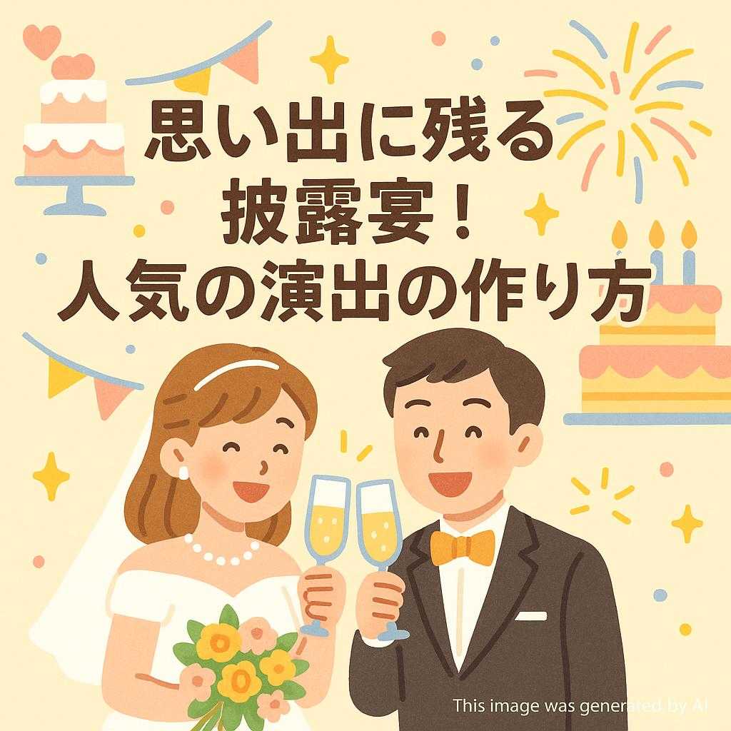 思い出に残る披露宴！人気の演出の作り方