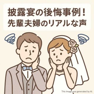 披露宴の後悔事例！先輩夫婦のリアルな声