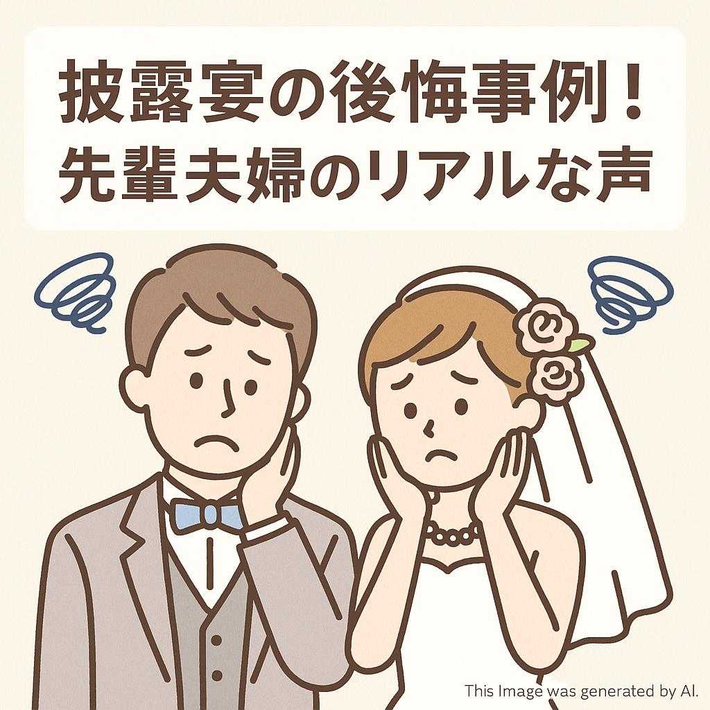披露宴の後悔事例!先輩夫婦のリアルな声