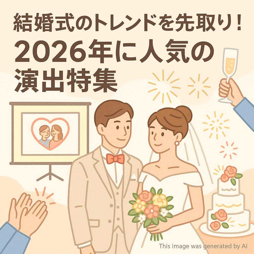 結婚式のトレンドを先取り！2026年に人気の演出特集