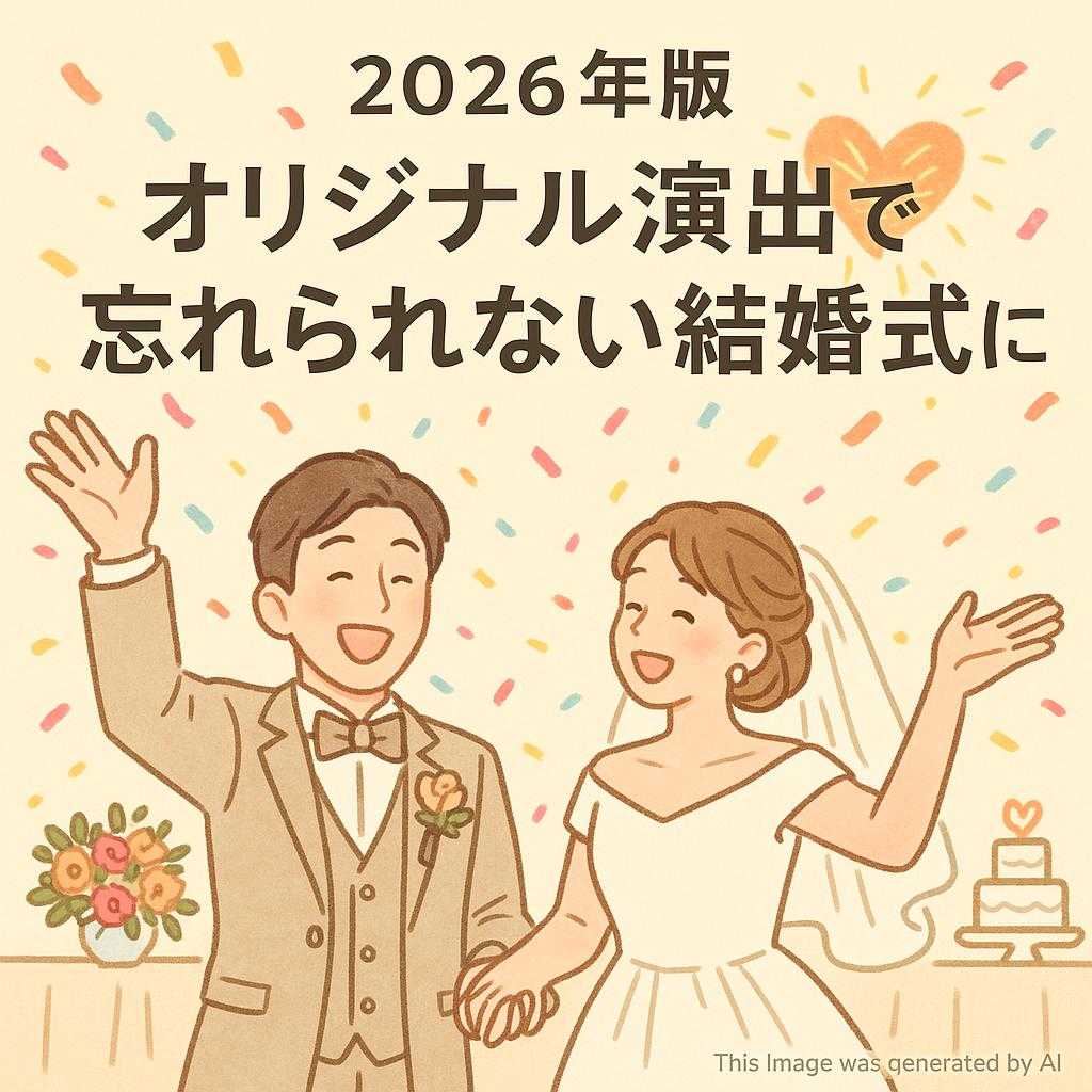 2026年版オリジナル演出で忘れられない結婚式に