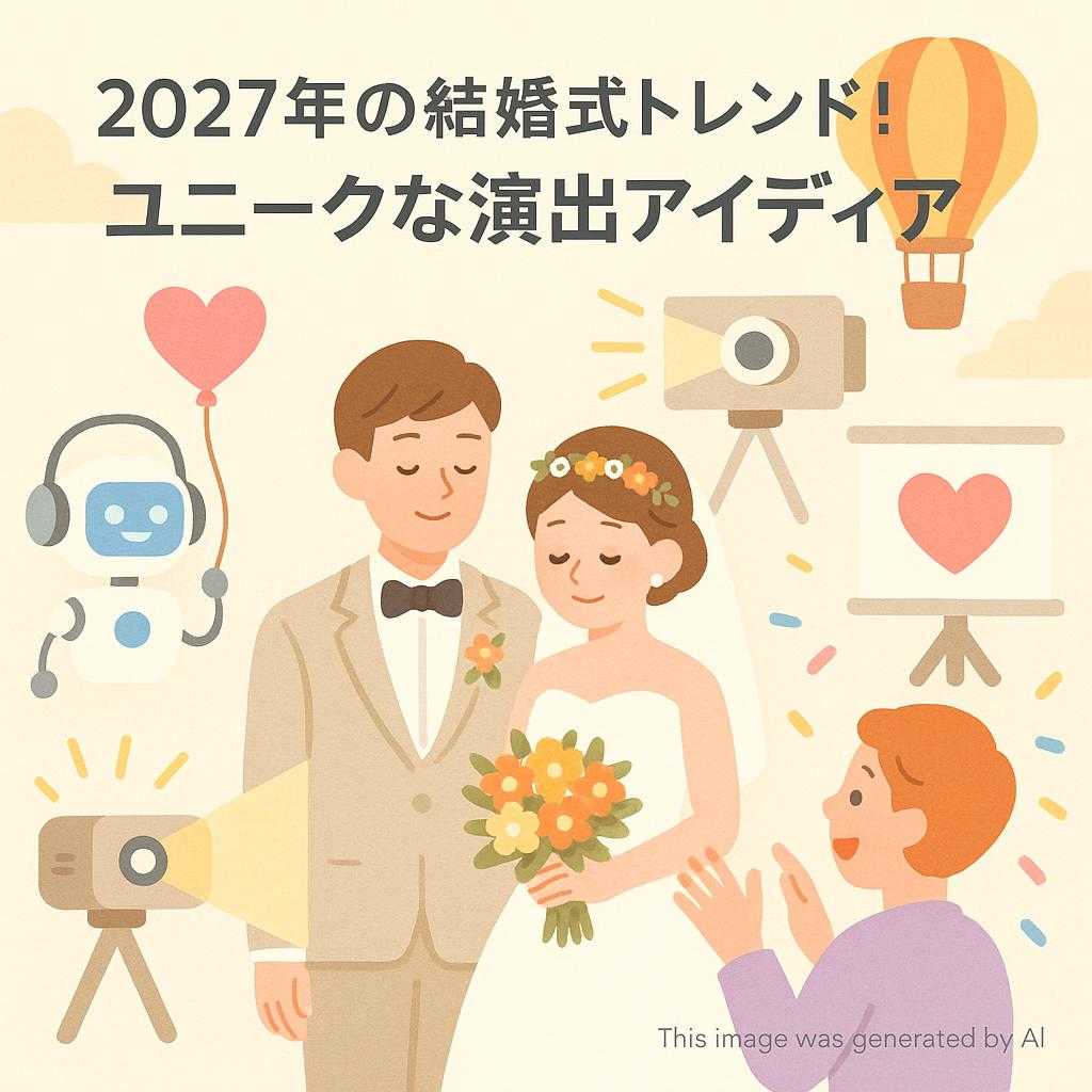 2027年の結婚式トレンド!ユニークな演出アイディア