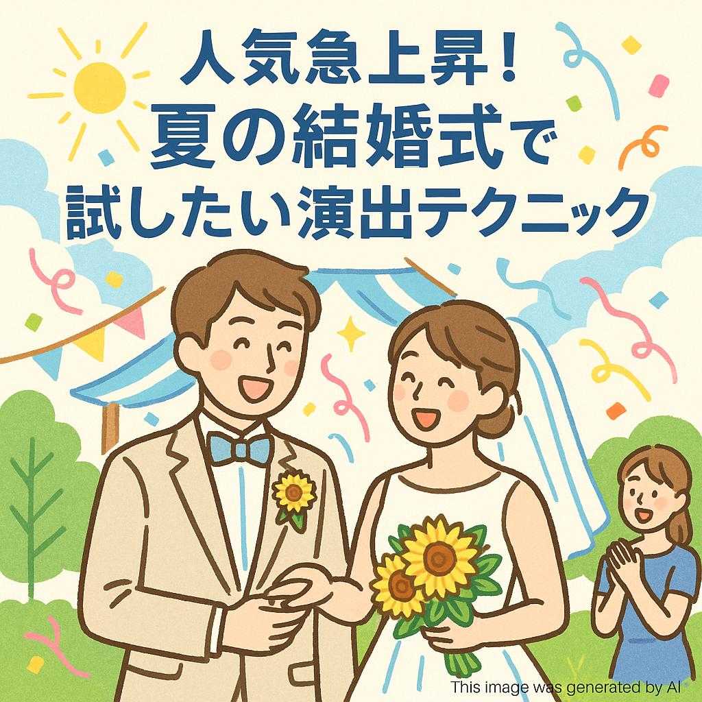 人気急上昇!夏の結婚式で試したい演出テクニック