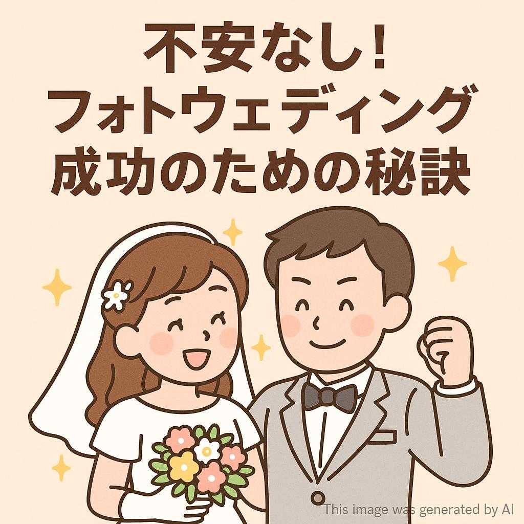 不安なし!フォトウェディング成功のための秘訣