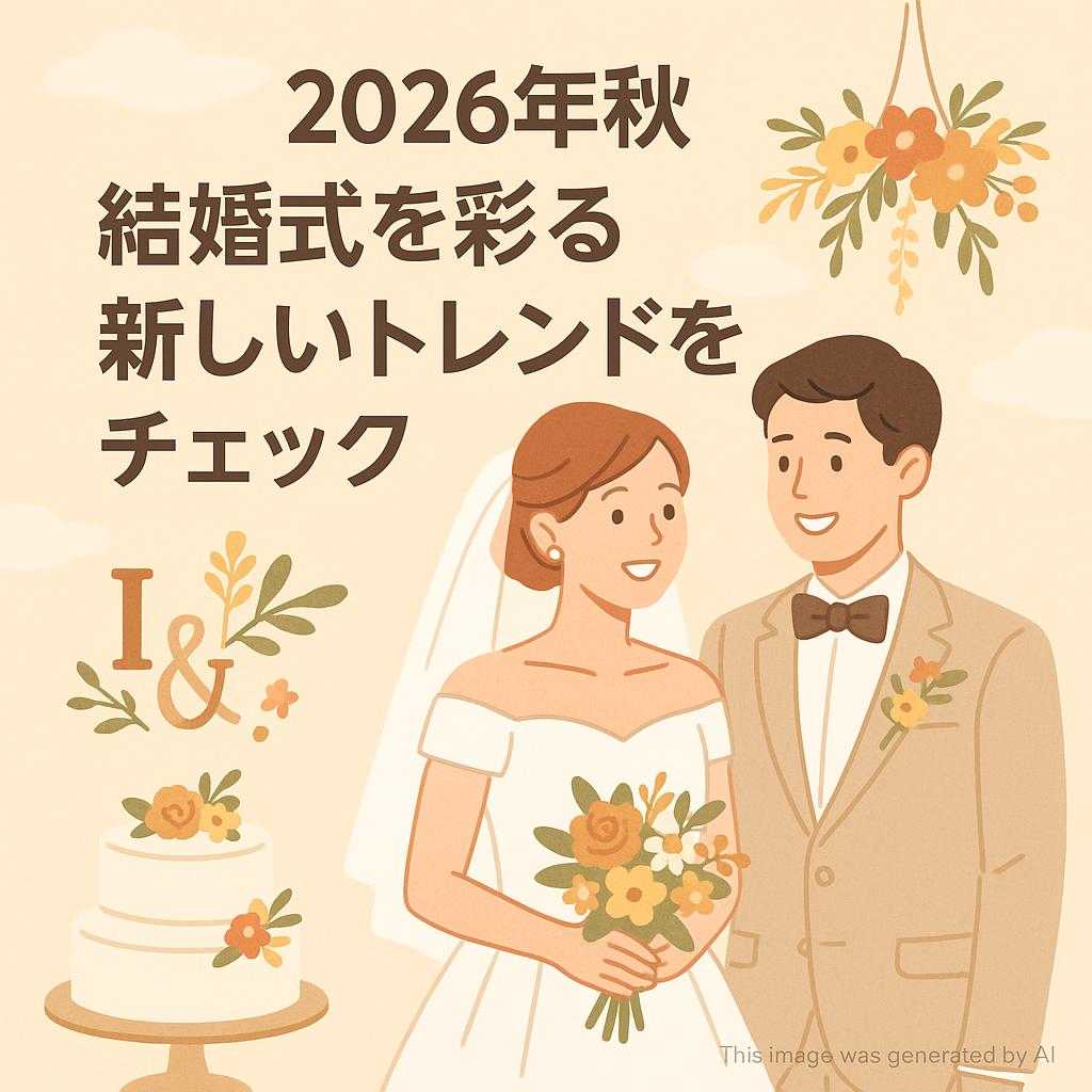 2026年秋 結婚式を彩る新しいトレンドをチェック