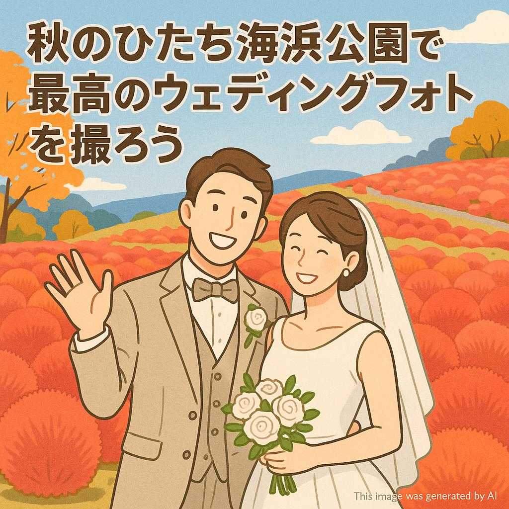 秋のひたち海浜公園で最高のウェディングフォトを撮ろう