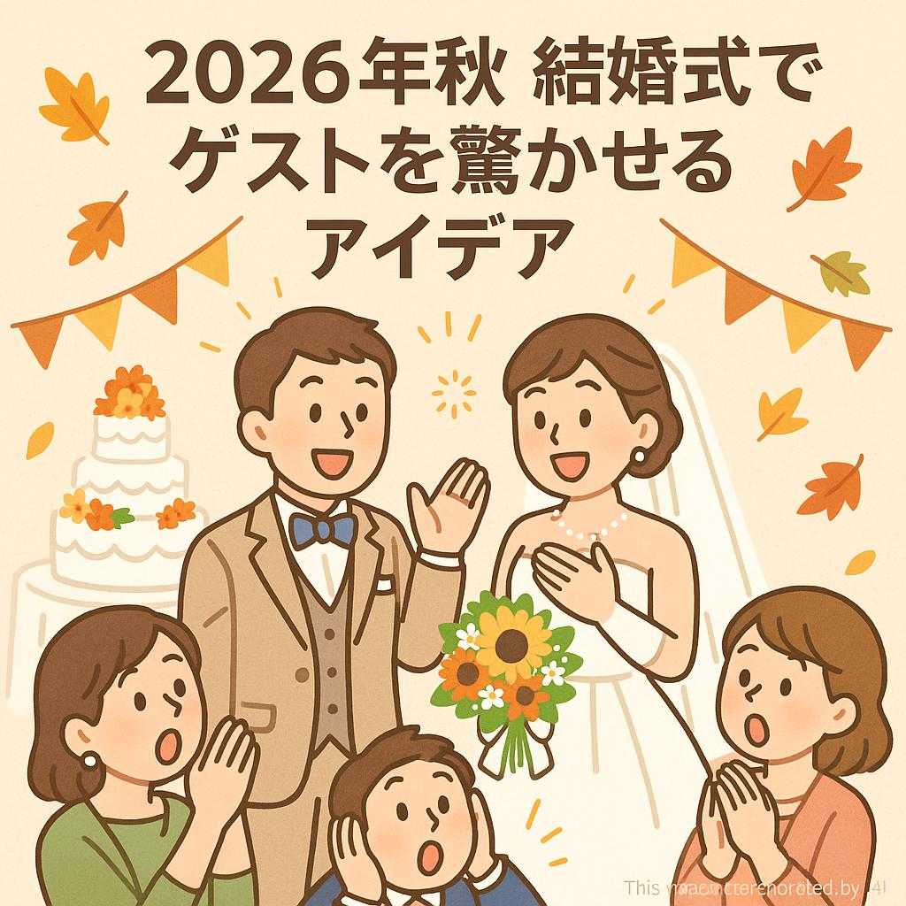 2026年秋 結婚式でゲストを驚かせるアイデア