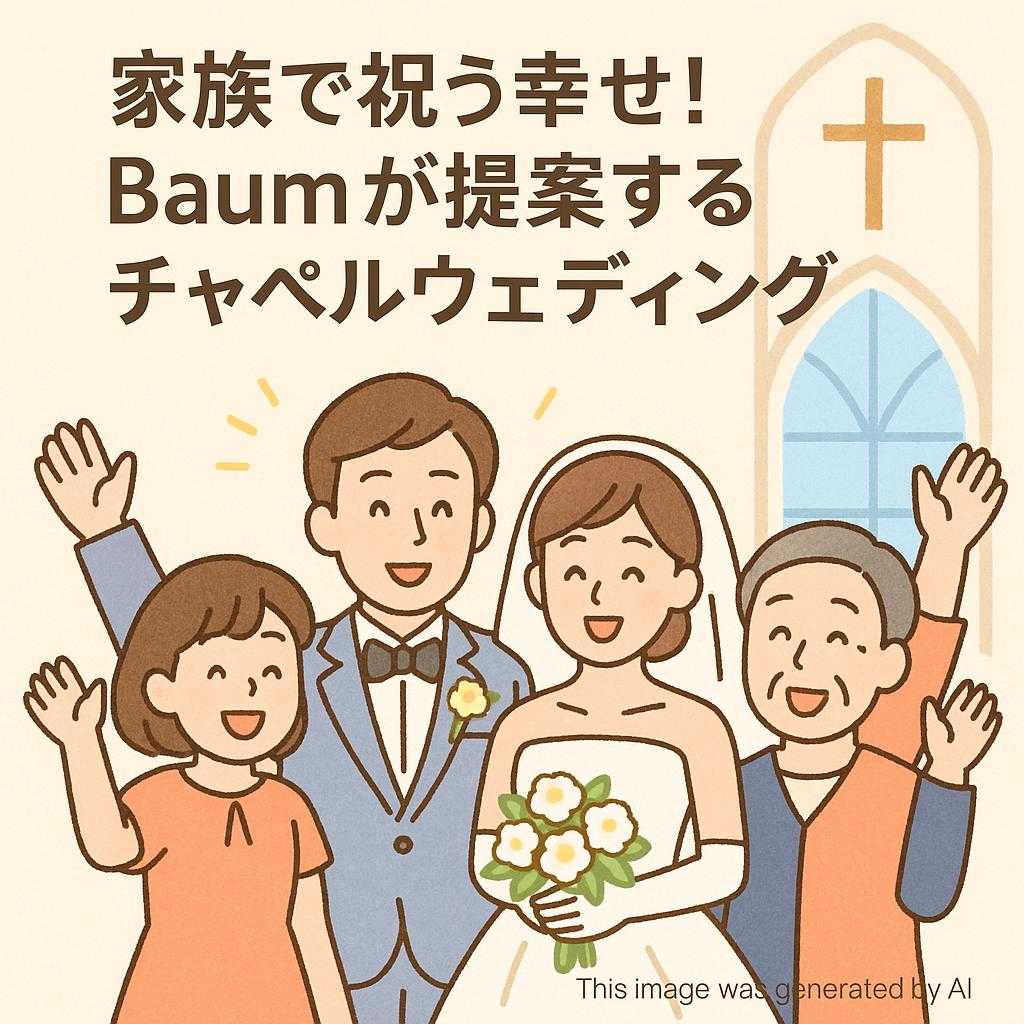 家族で祝う幸せ!Baumが提案するチャペルウェディング