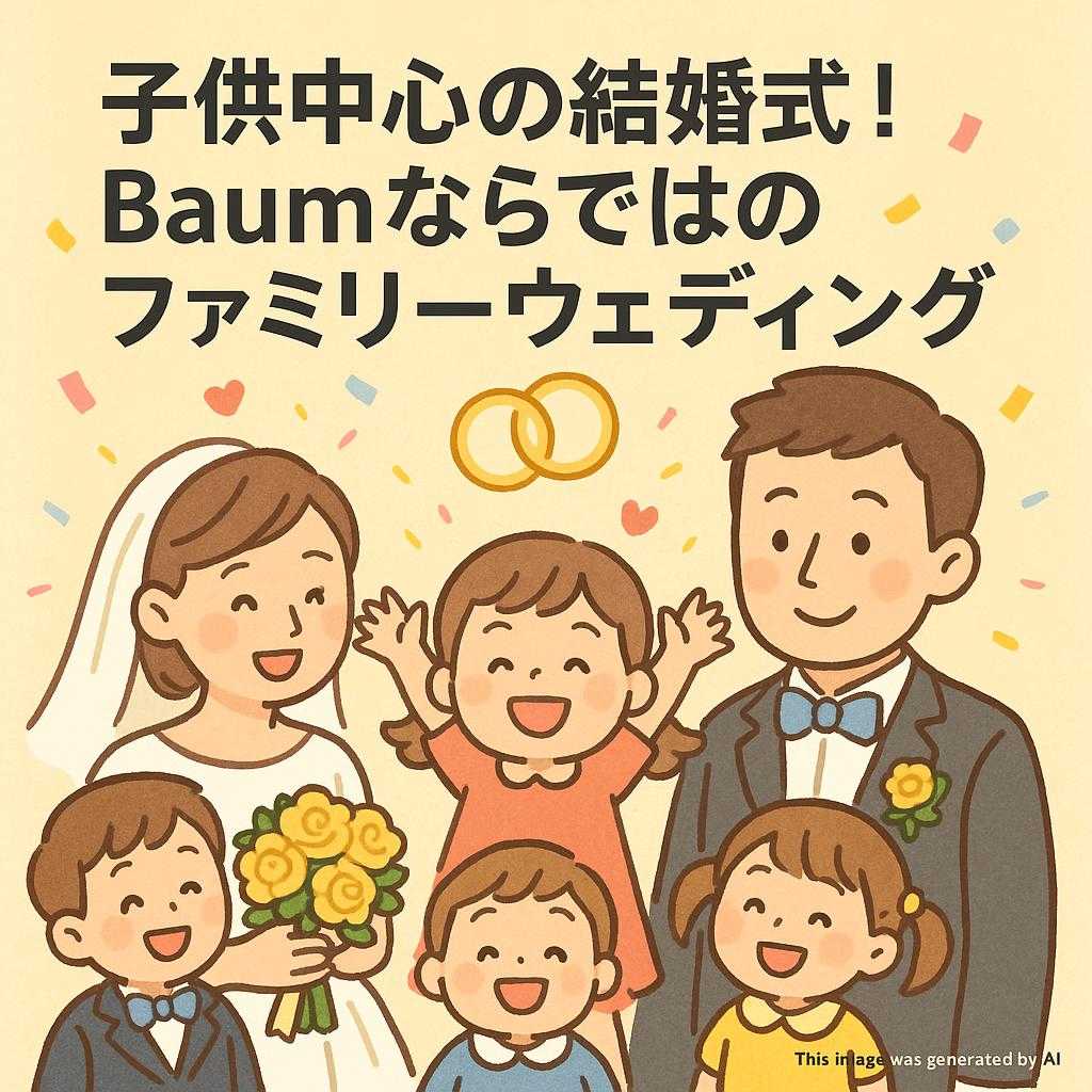 子供中心の結婚式！Baumならではのファミリーウェディング