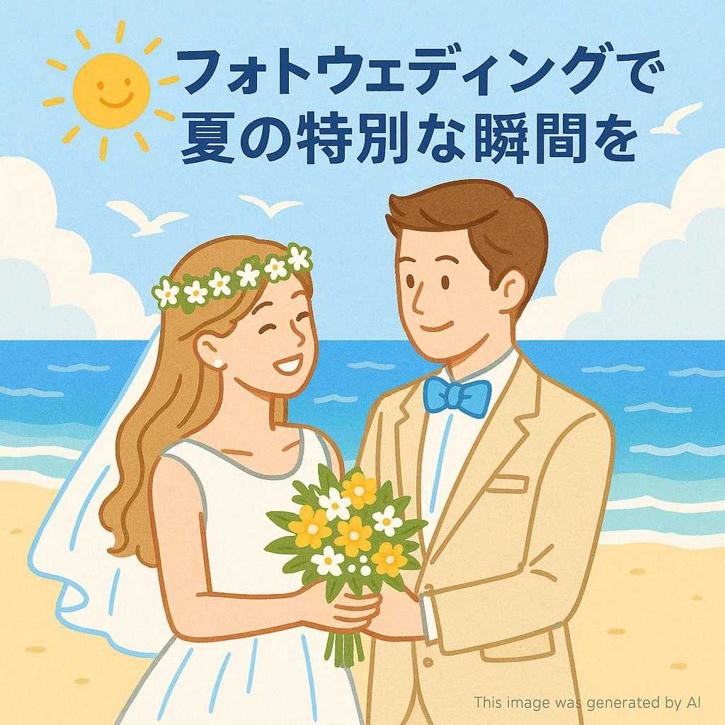 フォトウエディングで夏の特別な瞬間を
