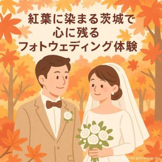 紅葉に染まる茨城で心に残るフォトウェディング体験
