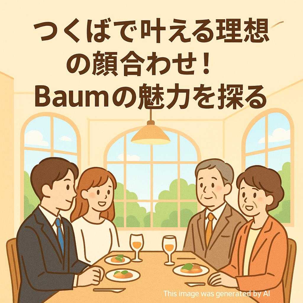 つくばで叶える理想の顔合わせ！Baumの魅力を探る