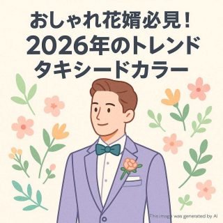 おしゃれ花婿必見！2026年のトレンドタキシードカラー
